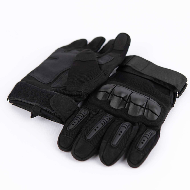 Тактичні сенсорні рукавички з кастетом чорні 2116b 3XL - зображення 2