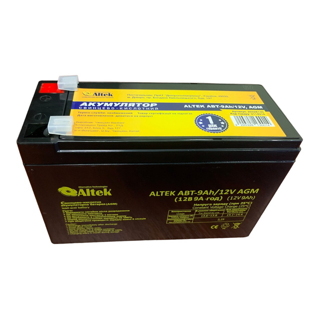 Акумуляторна батарея для ИБП ALTEK АВТ-9Ah/12V AGM – фото, отзывы ...
