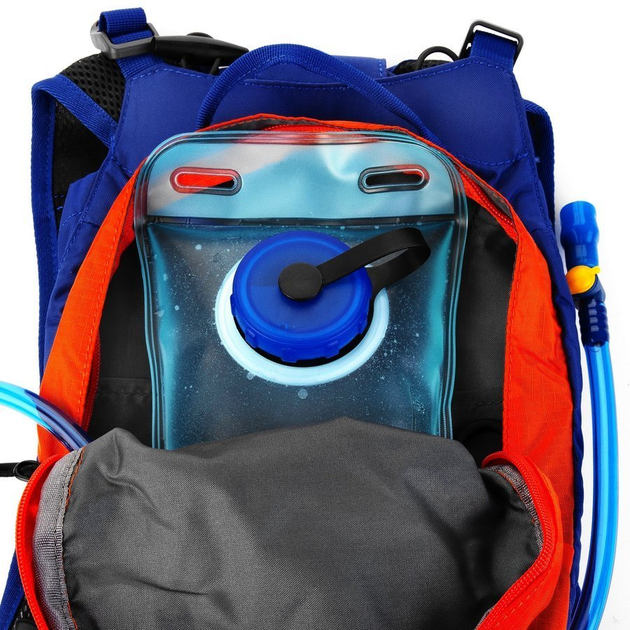 Рюкзак спортивний велосипедний Spokey DEW, велорюкзак 44 x 24 x 12 см синій з помаранчевим 5 л (926803) - Фото 10 Рюкзак спортивний велосипедний Spokey DEW, велорюкзак 44 x 24 x 12 см синій з помаранчевим 5 л (926803) - изображение 10