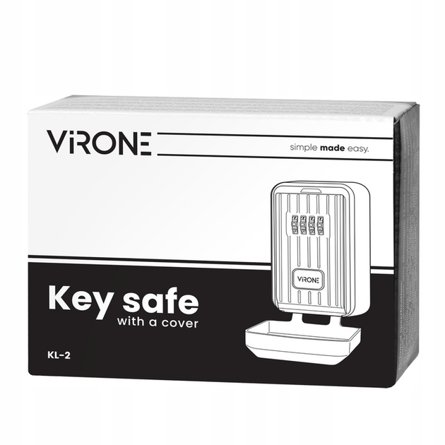 Сейф для ключів VIRONE з механічним кодом 12,5 х 9,5 х 5 см model KL-2 (10921828483) Чорний - Фото 5 Сейф для ключів VIRONE з механічним кодом 12,5 х 9,5 х 5 см model KL-2 (10921828483) Чорний - изображение 5
