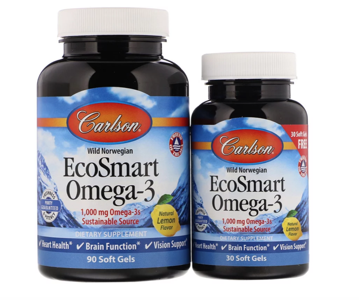 Омега-3 Carlson Labs (EcoSmart Omega-3) 1000 мг 180 капсул со вкусом ...