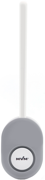 Ершик для унитаза MBM HOME BP-34 WHITE/GRAY с силиконовой щеткой клейкий настенный бело-серый - изображение 6
