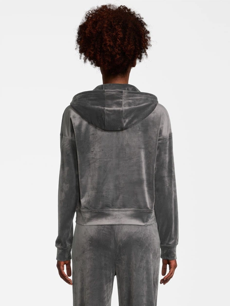 Bluza damska rozpinana streetwear welurowa Fila FAW0225-80008 S Szara (4064556334275) - obraz 2