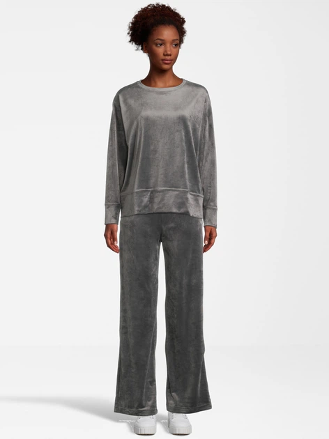 Bluza damska bez kaptura welurowa Fila FAW0227-80008 M Szara (4064556306623) - obraz 3