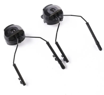 Адаптери чорного кольору ARC на тактичний шолом для активних навушників 3M Peltor, Earmor - зображення 1