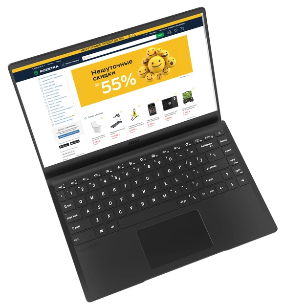 Ноутбук MSI Modern 14 B4MW Luxury Black - Фото 9 Ноутбук MSI Modern 14 B4MW Luxury Black - зображення 9