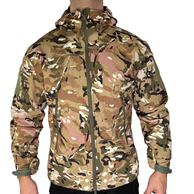 Военная тактическая зимняя куртка Softshell мультикам L - изображение 1