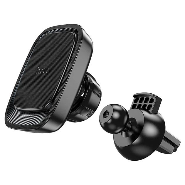Тримач для мобільного Hoco CA115 Blue Shark air outlet magnetic Black Metal Grey (6931474777867) - изображение 4