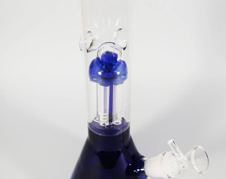 Бонг стеклянный Medusa Blue с диффузором и 2 шлифами 30 см - изображение 2