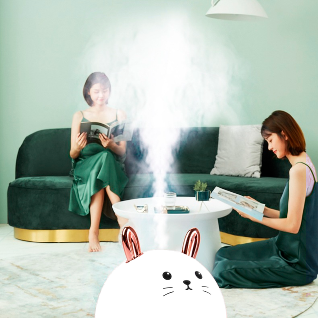 Увлажнитель воздуха с функцией детского ночника и аромадиффузора Aroma Humidifier Cat c подсветкой LED 3в1 на 250 мл Котик Белый - изображение 8