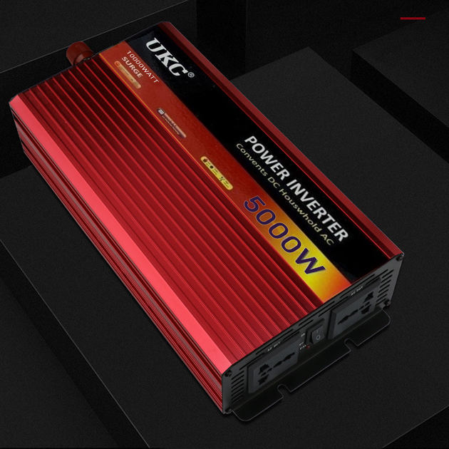 Преобразователь напряжения 12/220 UKC Power Inverter 5000ВТ, USB, 2 розетки, охлаждение, защита от перегрузки - изображение 6