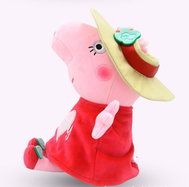 Плюшевая игрушка Мама Свинка в шляпке 46см Peppa из семьи Пеппа Супер ...