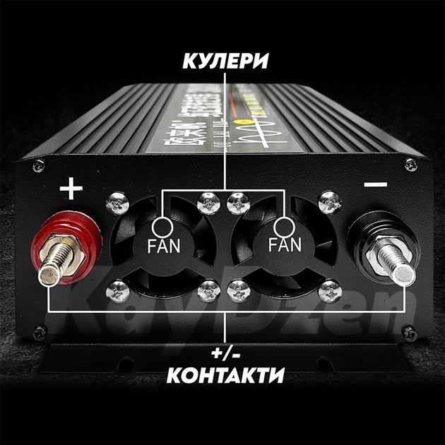 Перетворювач напруги Power Inverter 3000 ват інвертор 3000W з правильною синусоїдою (чистий синус для котла) - Фото 4 Перетворювач напруги Power Inverter 3000 ват інвертор 3000W з правильною синусоїдою (чистий синус для котла) - зображення 4