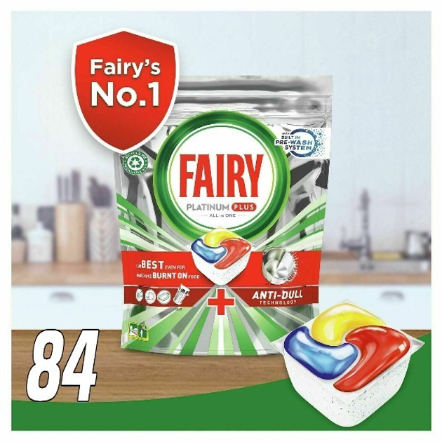 Таблетки капсулы для посудомоечных машин 84 шт Fairy Platinum Plus ...