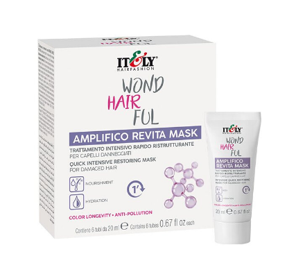 Экспресс-маска для интенсивного питания Itely Hairfashion WONDHAIRFUL AMPLIFICO REVITA MASK 6х20 мл. - Фото 1 Экспресс-маска для интенсивного питания Itely Hairfashion WONDHAIRFUL AMPLIFICO REVITA MASK 6х20 мл. - изображение 1