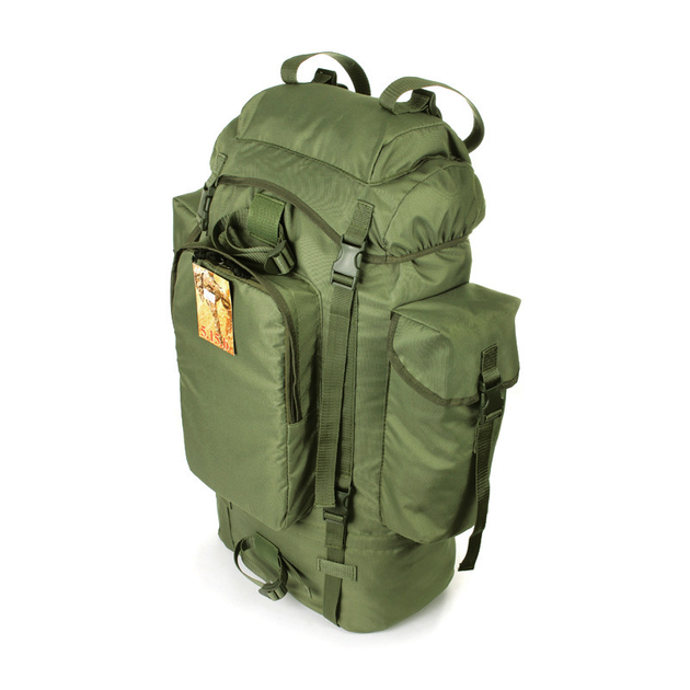 Туристичний армійський супер-міцний рюкзак 5.15.b 75 к. с ортопедичесой пластиною Олива. - зображення 1