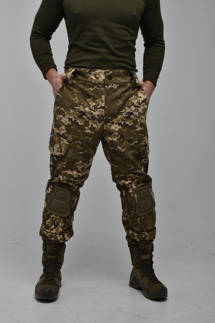 Військові демісезонні штани ЗСУ з наколінниками Shumeru ripstop 5XL - зображення 1