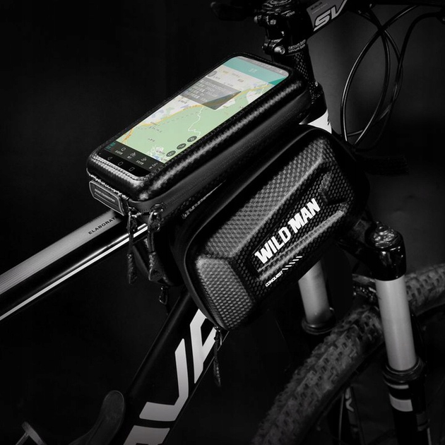 Водонепроникна сумка-тримач для телефону Wildman HardPouch XL на велосипед 19 x 10,5 x 5,5см (5906735414547) чорний - зображення 3