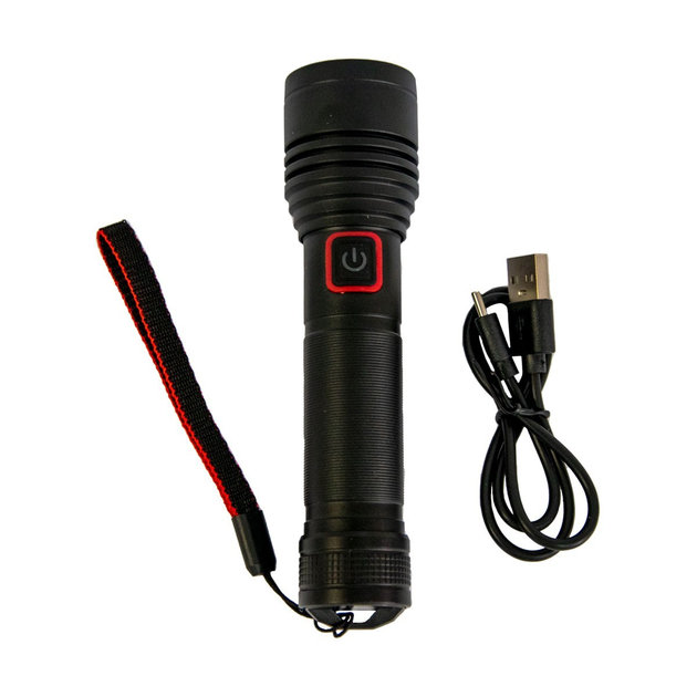 Светодиодный аккумуляторный фонарь BL P02-P50 USB Type-C LED фонарик (1009740-Black) - изображение 2