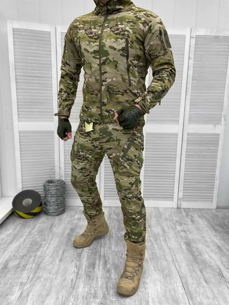 Тактическая весенняя военная форма комплект ( Куртка + Штаны ), Камуфляж: Мультикам, Размер: XXL - изображение 1