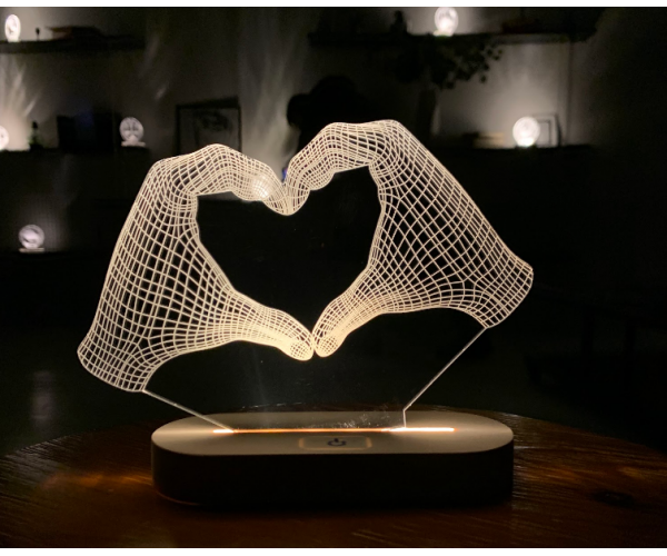 Нічник з сенсорною кнопкою DROM P149 Hand Heart - изображение 3