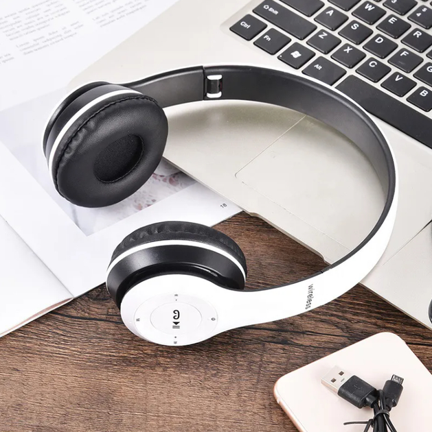 Беспроводные Bluetooth наушники P47 с MP3 плеером + FM радио Накладные ...