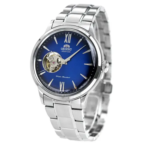 Чоловічий наручний годинник-скелетон Orient RA-AG0028L10B Срібло\Синій - зображення 6