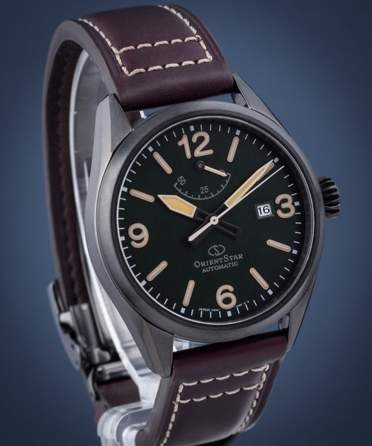 Мужские наручные часы Orient RE-AU0201E00B Черный\Зеленый Натуральная кожа - изображение 3