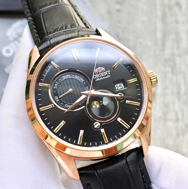 Чоловічий годинник Orient RA-AK0309B10B Золото\Чорний - зображення 2