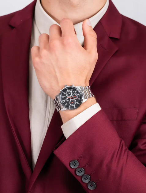 Чоловічий наручний годинник Orient RA-KV0001B10B Срібло\Чорний - зображення 4