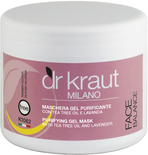 Гелевая маска для лица Dr.Kraut Очищающая с маслом чайного дерева и лавандой 500 мл (K1062) 