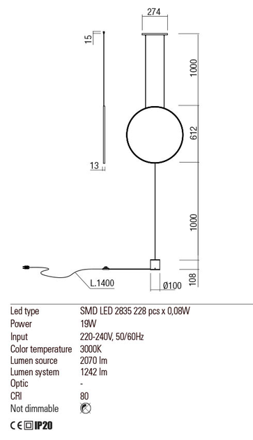 Люстра/торшер Redo SLICK SU/LAMP RD LED 19W 3000K SBK (4.1.2) 01-2197 - Фото 3 Люстра/торшер Redo SLICK SU/LAMP RD LED 19W 3000K SBK (4.1.2) 01-2197 - зображення 3