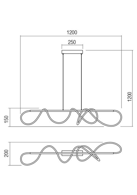 Підвісний світильник Redo CORRAL SU LED 40W D1200 3000K MAT GOLD (4.1.2) 01-2114 - зображення 2