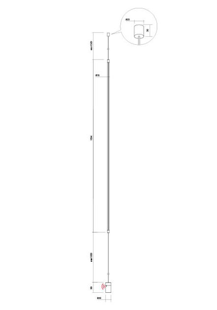Люстра/торшер Redo ACROBAT SU/LAMP LED 34W 3000K (4.1.2) 01-2284 - зображення 2