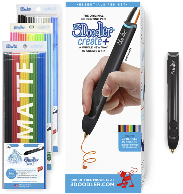 Pióro 3D 3Doodler Create Plus, czarne (8CPSBKEU3E) - obraz 4