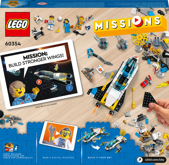 Zestaw klocków LEGO City Missions Wyprawy badawcze statkiem marsjańskim 298 elementów (60354) - obraz 10