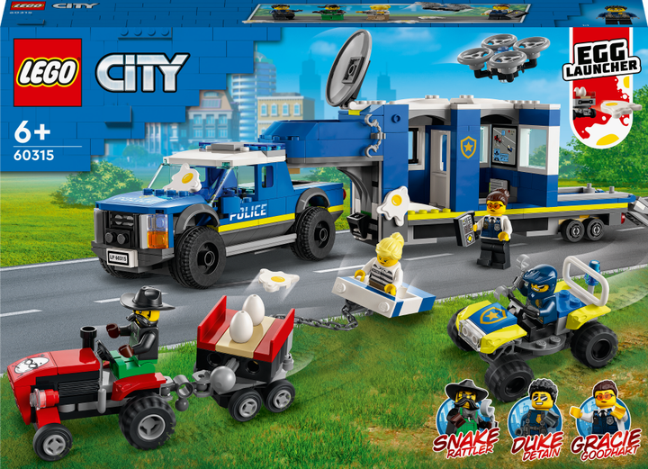 Zestaw LEGO City Wóz policyjny z mobilnym centrum sterowania 436 części (60315) - obraz 1