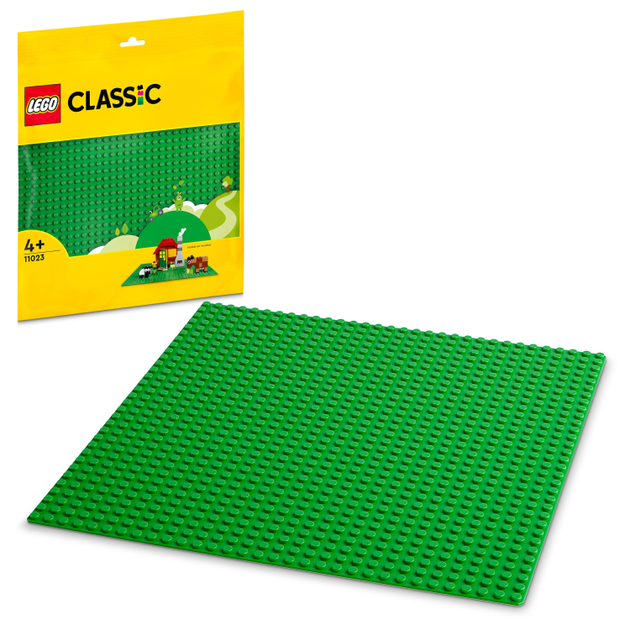Zestaw klocków LEGO Classic Zielona płytka konstrukcyjna 1 element (11023) - obraz 2
