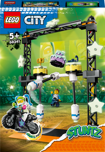 Zestaw klocków LEGO City Stuntz Wyzwanie kaskaderskie: przewracanie 117 elementów (60341) - obraz 1