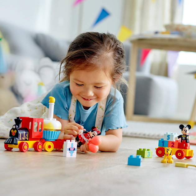 Zestaw klocków LEGO DUPLO Disney Urodzinowy pociąg myszek Miki i Minnie 22 elementy (10941) - obraz 3