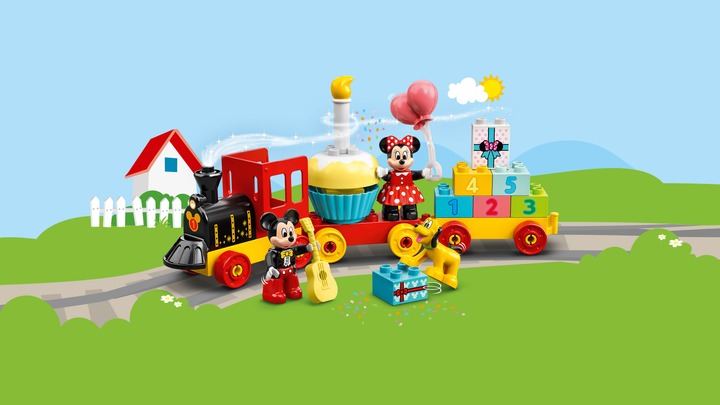 Zestaw klocków LEGO DUPLO Disney Urodzinowy pociąg myszek Miki i Minnie 22 elementy (10941) - obraz 10