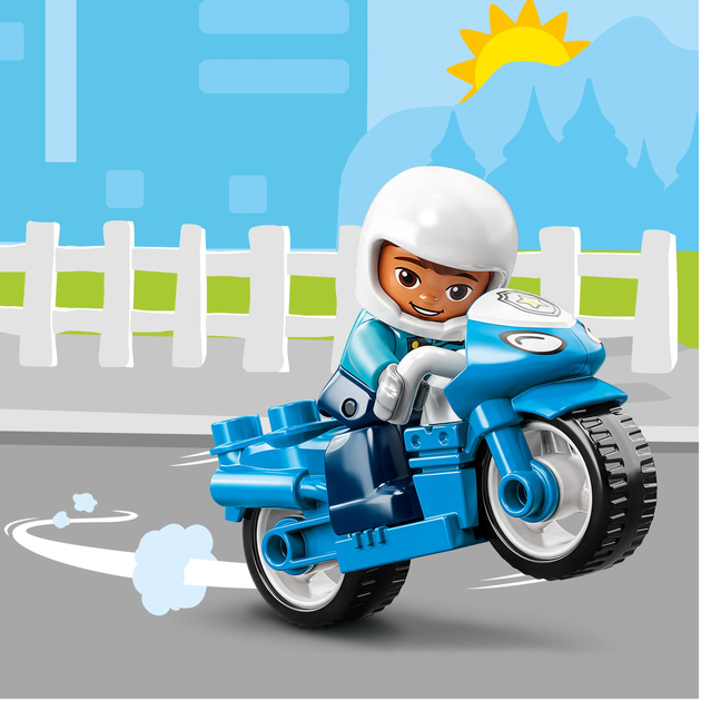 Конструктор LEGO DUPLO Town Поліцейський мотоцикл 5 деталей (10967) - зображення 6