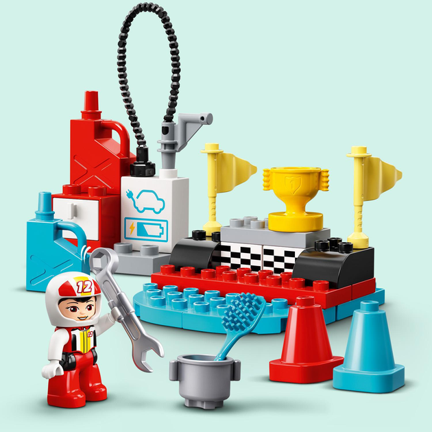 Zestaw klocków LEGO DUPLO Samochody wyścigowe 44 elementy (10947) - obraz 7