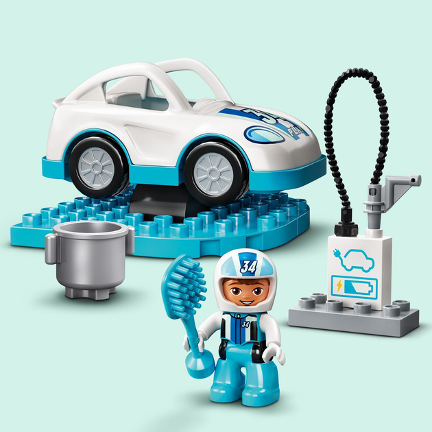 Zestaw klocków LEGO DUPLO Samochody wyścigowe 44 elementy (10947) - obraz 10