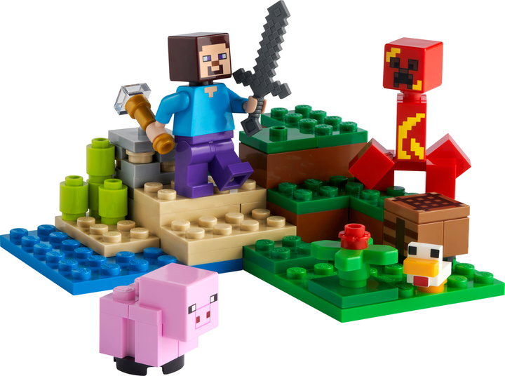 Zestaw klocków LEGO Minecraft Zasadzka Creepera 72 elementy (21177) - obraz 2
