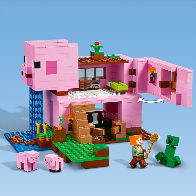 Конструктор LEGO Minecraft Будинок-свиня 490 деталей (21170) - зображення 8