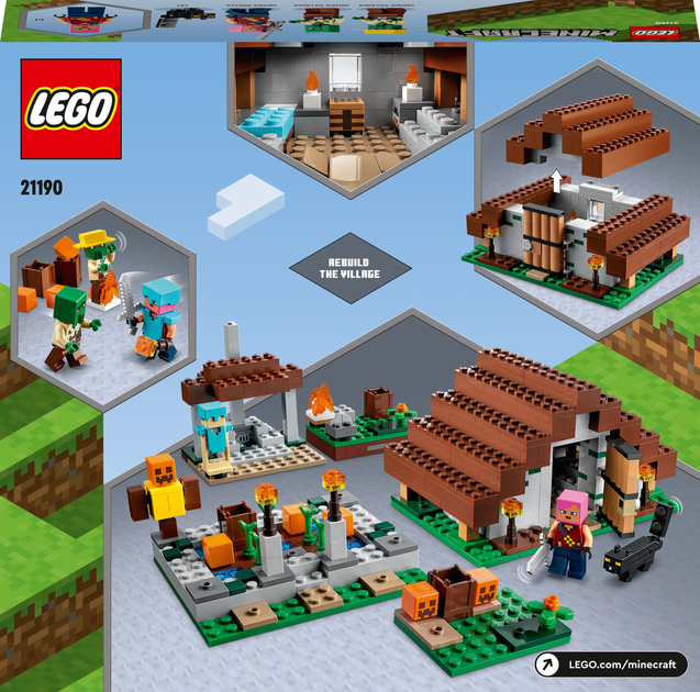 Конструктор LEGO Minecraft Покинуте село 422 деталей (21190) - зображення 10