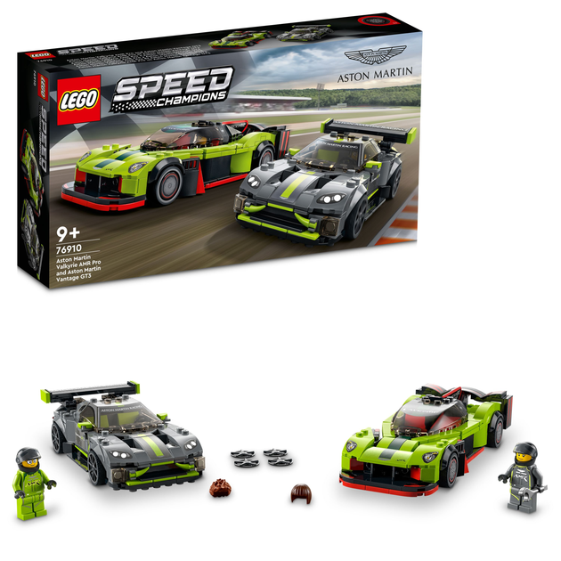 Конструктор LEGO Speed Champions Aston Martin Valkyrie AMR Pro та Aston Martin Vantage GT3 592 деталі (76910) - зображення 2