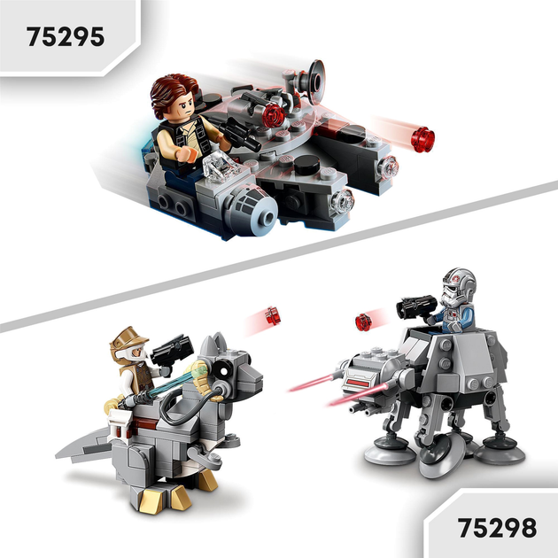 Zestaw klocków LEGO Star Wars Mikromyśliwiec Sokół Millennium 101 element (75295) - obraz 8