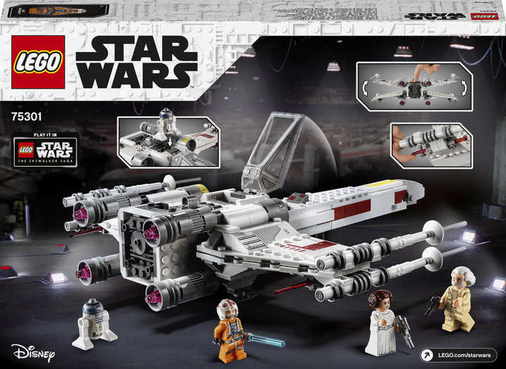 Конструктор LEGO Star Wars Винищувач X-wing Люка Скайвокера 474 деталі (75301) - зображення 10